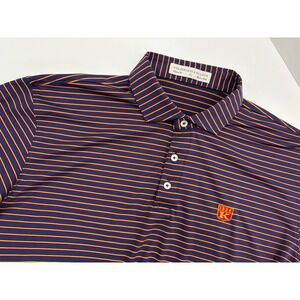 Holderness & Bourne Men's Blue Striped Tailored Performance Golf Polo Shirt, XL